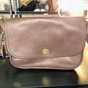 Coach brown leather crossbody